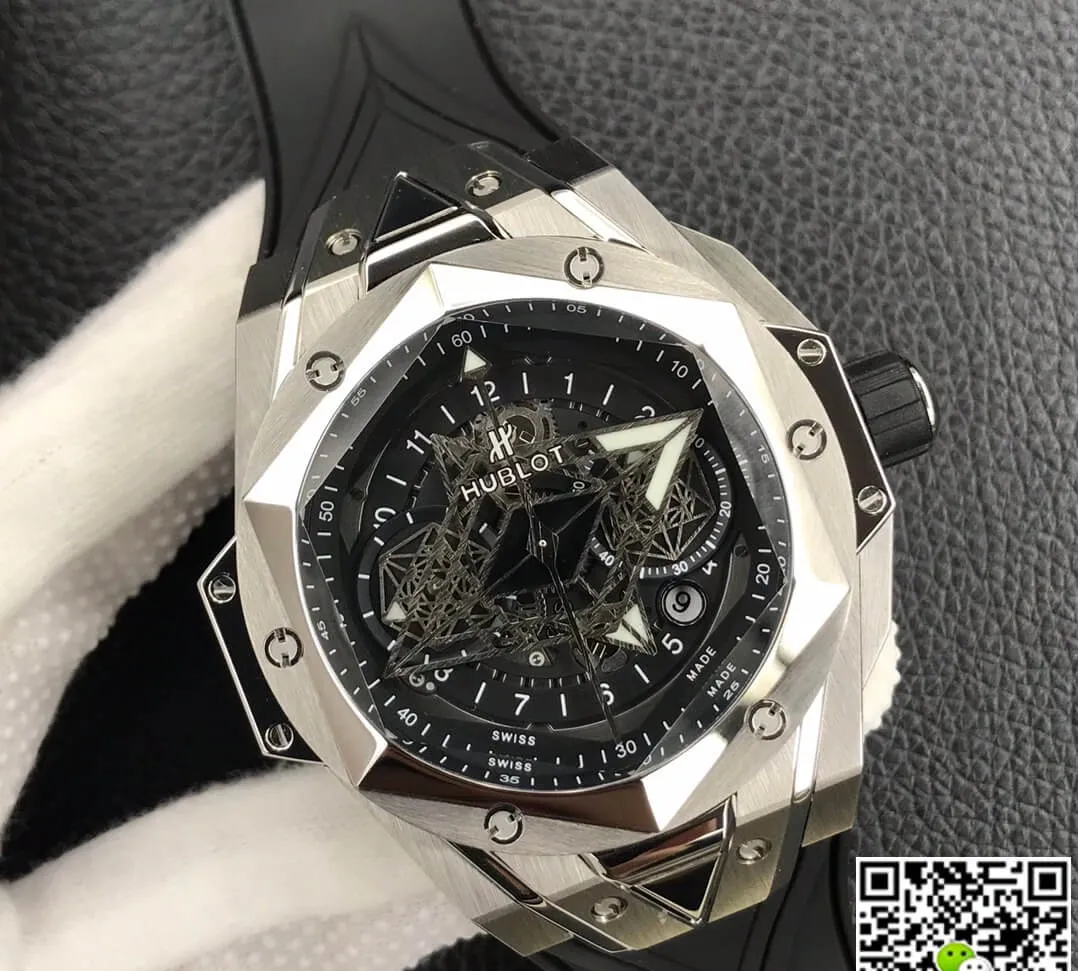 Hublot Big Bang Sang Bleu II 418.NX.1107.RX.MXM19 HB Factory 1:1 Best Edition Replica Watch Black Strap